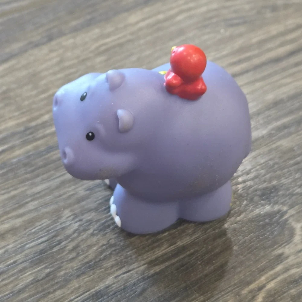 Fisher-Price Little People Hippo Bird Toy Figure Plastic Vintage Collectible